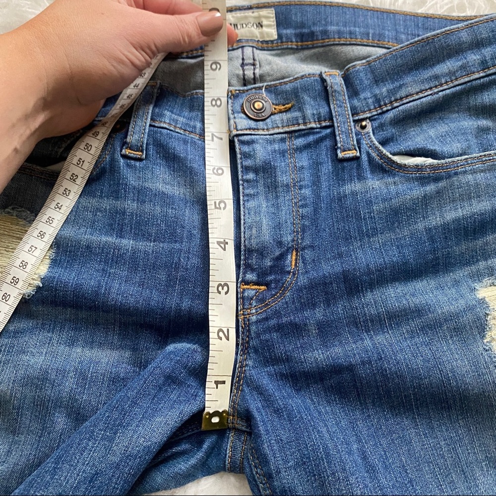Hudson jeans skinny distressed stretch denim - Picture 4 of 8